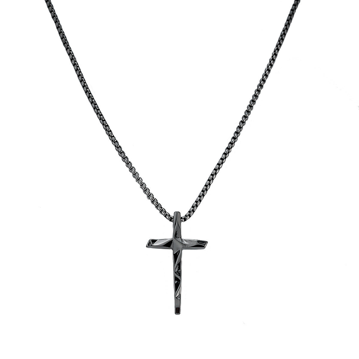 Wholesale boys'  trendy cross pendant necklace
